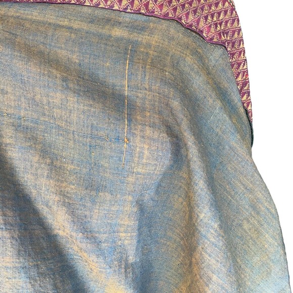 CP Shades Top Small Tan Multi Iridescent Trim Wrap Tunic Duster Lagenlook Boho - Picture 9 of 12